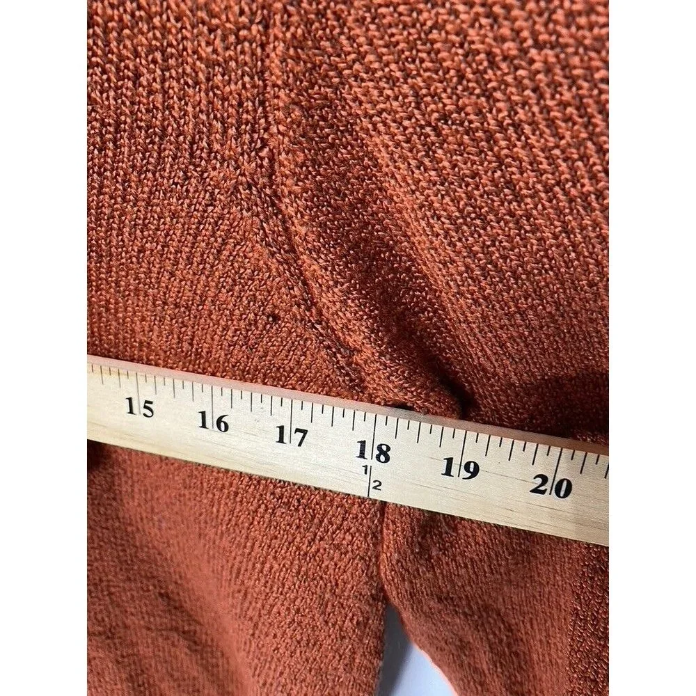 Laura Scott Sweater Womens‎ Large Orange Round Neck Long Sleeve Pullover Ladies.